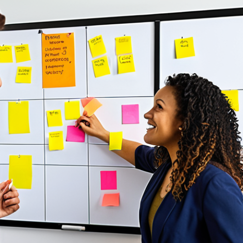 Home 4 Collaborative Brainstorm**
* **Prompt:** A diverse team of professionals enthusiastically brainstorming ideas in a brightly lit, modern office. Sticky notes cover a large whiteboard. Emphasis on positive energy, open communication, and various cultural backgrounds.
**