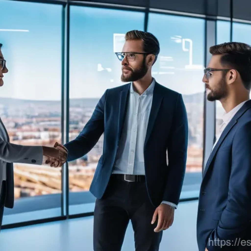 집단지성 플랫폼 비교 분석 - **Prompt 1: Collaborative Innovation Hub**
    A diverse team of five professionals, dressed in styl...